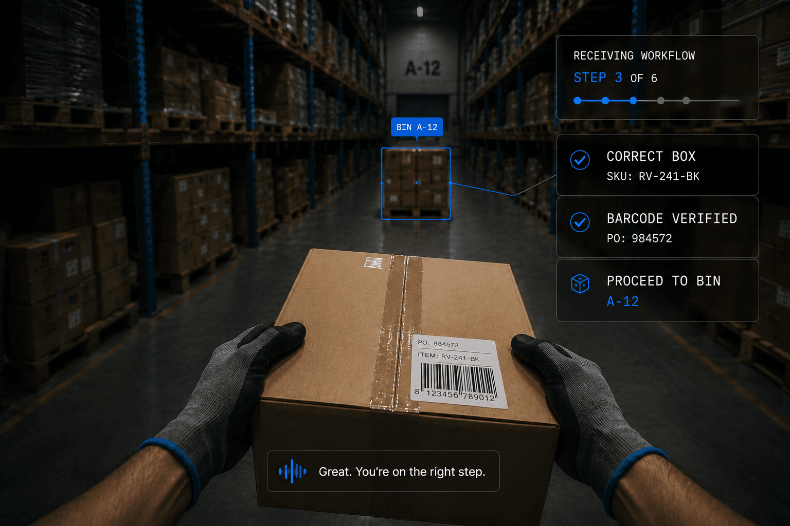 RelayVision warehouse workflow from the operator perspective